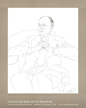 David Hockney-Sir John Gielgud-Lithograph