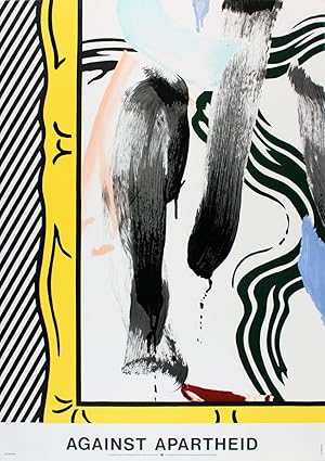 Roy Lichtenstein-Against Apartheid-1983 Lithograph