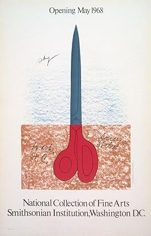 Claes Oldenburg-Scissors as Monument-1968 Mourlot Lithograph