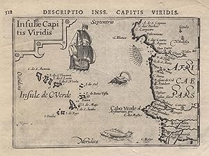 Kupferstich- Karte, von Langenes/ Bertius aus Caert Thresoor bei Nicolai in Amsterdam, "Insulae C...