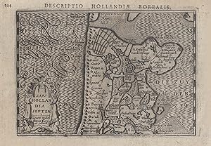 Kst.- Karte, n. P. Kaerius aus Langenes/ Bertius "Caert Thresoor" bei Nicolai in Amsterdam, "Holl...