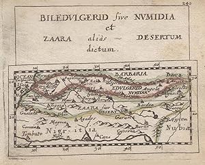 Kupferstich- Karte, aus Duval / Hoffmann, "Biledvlgerid sive Nvmidia et Zaara alias Desertum dict...