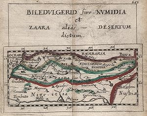 Kupferstich- Karte, aus Duval / Hoffmann, "Biledvlgerid sive Nvmidia et Zaara alias Desertum dict...