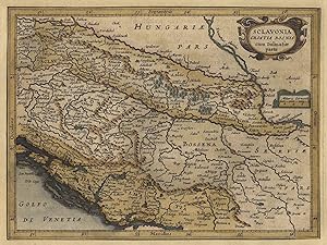 Kupferstich- Karte, b. Janssonius, "Sclavonia, Croatia Bosnia cum Dalmatiae parte".