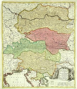 Kupferstich- Karte, b. Gerh. Valk, "Circuli Austriaci Orientalor Pars; in qua Austria Propria et ...