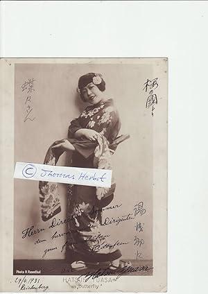 HATSUE YUASA (1903- ?) japanischer Sopran, verheiratet mit dem Pianisten Walther Carl Meiszner, s...
