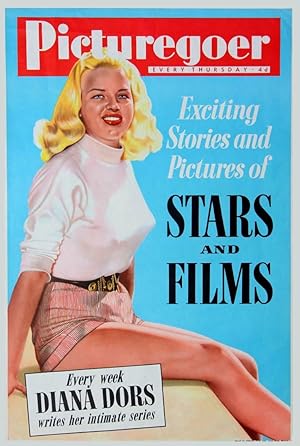 DIANA DORS PICTUREGOER MAGAZINE PROMOTIONAL POSTER (ca. 1955)