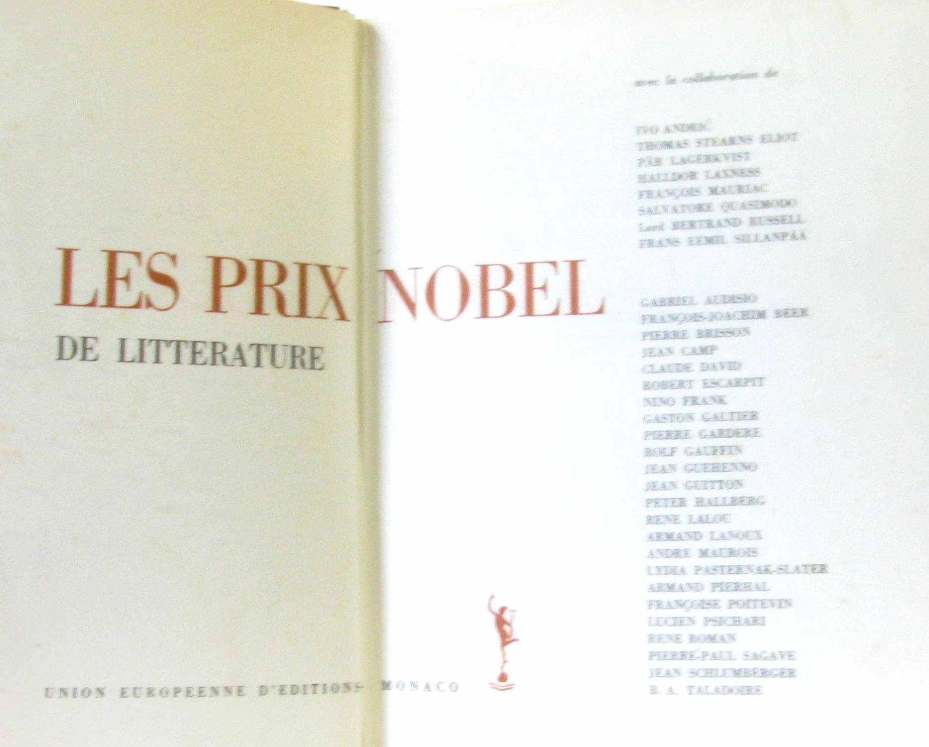 Les Prix Nobel De Litt Rature By Andric Crealivres