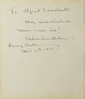 Autograph Note Signed, "To Alfred Eisenstaedt--May your shadows never grow less!" Bonny Hall, Apr...