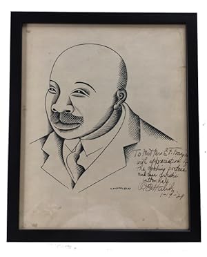 Printed Covarrubias Caricature of Handy INSCRIBED to E. F. Frazier