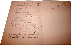 Lettre Autographe du Comte Eustache de Puget adressée Raoul de FRECHENCOURT de la Gazette de Fran...