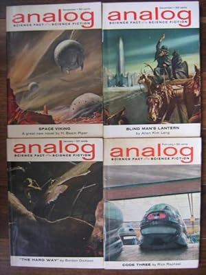 Analog Science Fact Science Fiction Vol. 70, No.'s 3, 4, 5, & 6, November, December 1962 & Januar...
