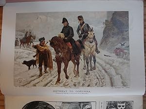(Sir John Moore) Retreat to Corunna coloured plate The Boy's Own Paper, August, Part 114, 1888