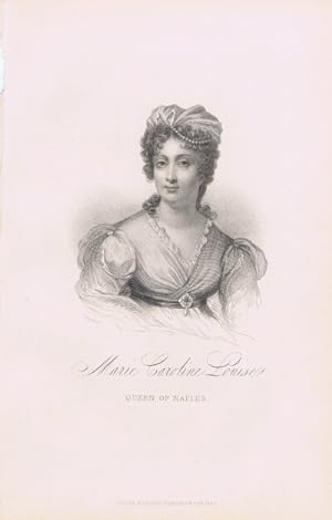 Marie Caroline Louise, Queen of Naples (Steel Engraving)
