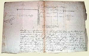 Plan manuscrit de 1759 pour la contruction d'un immeuble rue Bergère faubourg Montmartre à Paris....