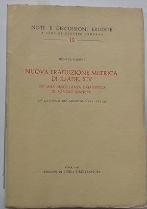 Nuova traduzione metrica di Iliade, XIV