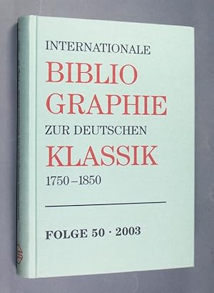 Internationale Bibliographie zur deutschen Klassik, 1750-1850. Bearbeitet von Wolfram Wojtecki. F...