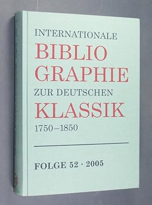Internationale Bibliographie zur deutschen Klassik, 1750-1850. Bearbeitet von Wolfram Wojtecki. F...