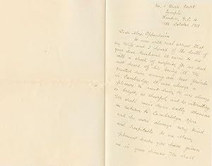 Sir James George Frazer Autograph Letter Signed (ALS) to Mrs. Oppenheim on the death of her husba...