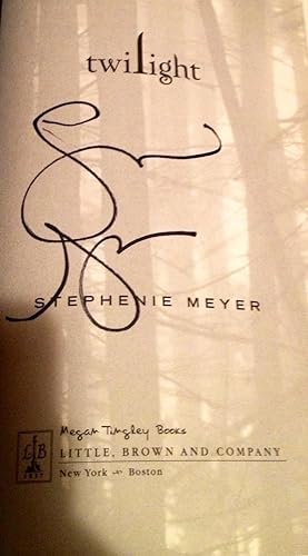 Twilight (Signed, not inscribed. True first printing/first edition)