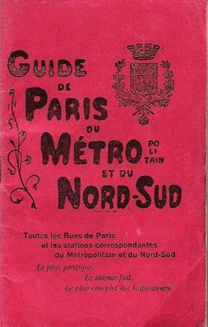 Guide De Paris du Métropolitain et Du Nord-Sud . Complet De Son Plan Dépliant En couleurs