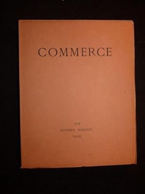 Commerce. Automne 1929 - Cahier XXI