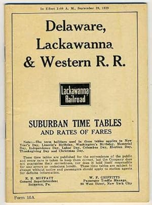 Delaware, Lackawanna & Western Railroad time table. September 29, 1929