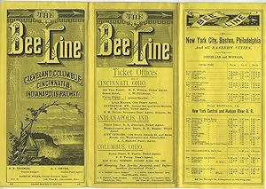 The Bee Line, Cleveland, Columbus, Cincinnati & Indianapolis Railway time table. July 1881
