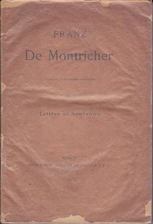 De Montricher. Lettres et souvenirs
