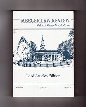 Mercer Law Review. Lead Articles Edition, Spring 2012