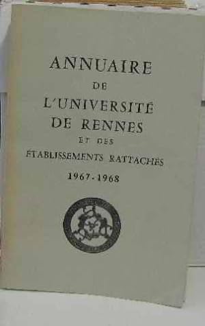 Annuaire de l'université de rennes et des établissement rattachés 1967-1968