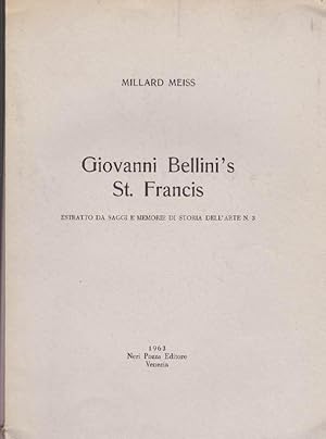Giovanni Bellini's St. Francis Estratto Da Saggi E Memorie Di Storia Dell'Arte N.3