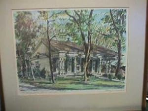 Original Pencil and Watercolor: The Judge George L.Jones Home, Nevada City