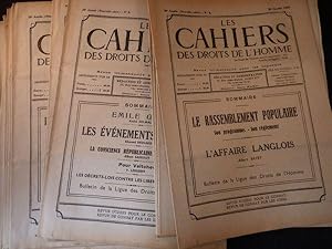 Les Cahiers des Droits de l'Homme. 36e année - du n°2 du 20 janvier 1936 au n°34 du 25 décembre 1936