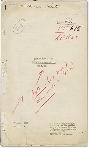 Till We Meet Again (Original post-production script for the 1944 film)