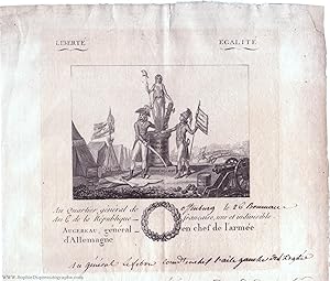 Document Signed to General François Joseph LEFEBVRE (Pierre, 1757-1816, Marshal of the French Emp...