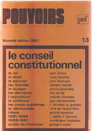 Pouvoirs 13 / le conseil constitutionnel
