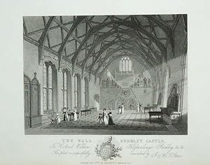 An Original Antique Engraving llustrating The Hall, Berkley Castle in Gloucestershire. Published ...