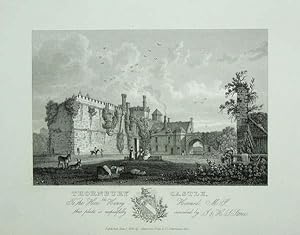 An Original Antique Engraving llustrating Thornbury Castle in Gloucestershire. Published in 1825