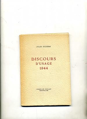 DISCOURS D'USAGE 1944.