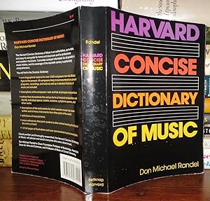 HARVARD CONCISE DICTIONARY OF MUSIC