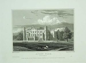 Original Antique Engraving Illustrating Apley Park in shropshire, The Seat of Thomas Whitmore, Es...