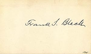 Small card signed by Frank S. Black.