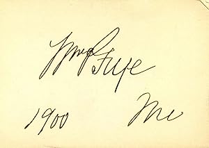 Small card signed by Wiliam P. Frye.