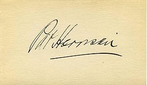 Small card signed by Byron P. Harrison.