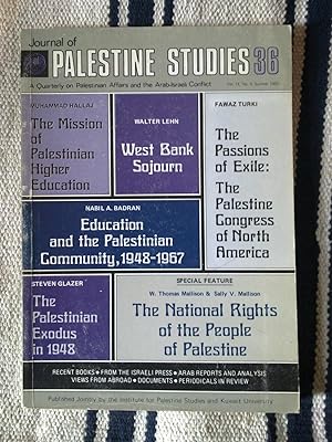 Journal Of Palestine Studies - A Quarterly On Palestinian Affairs And The Arab-Israeli Conflict
