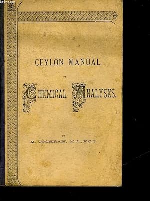 CEYLON MANUAL OF CHEMICAL ANALYSES