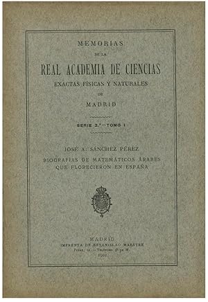 BIOGRAFIAS DE MATEMATICOS ARABES QUE FLORECIERON EN ESPAÑA