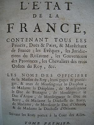 ÉTAT de la FRANCE 1712