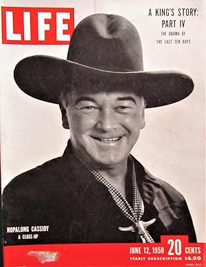 Life Magazine June 12, 1950 -- Cover: Hopalong Cassidy, A Closeup